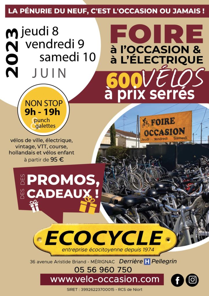 Foire à l'occasion Ecocycle Mérignac