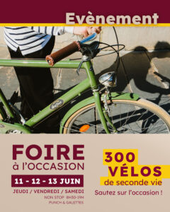 Foire vélo occasion Bordeaux Ecocycle Mérignac juin 2026
