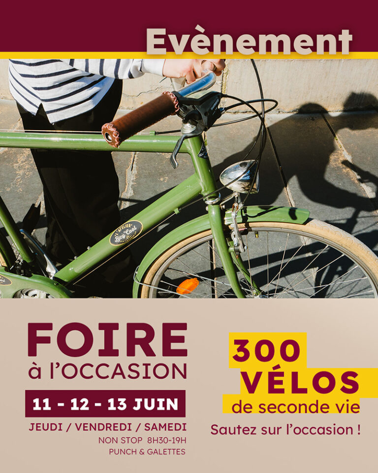 Foire vélo occasion Bordeaux Ecocycle Mérignac juin 2026